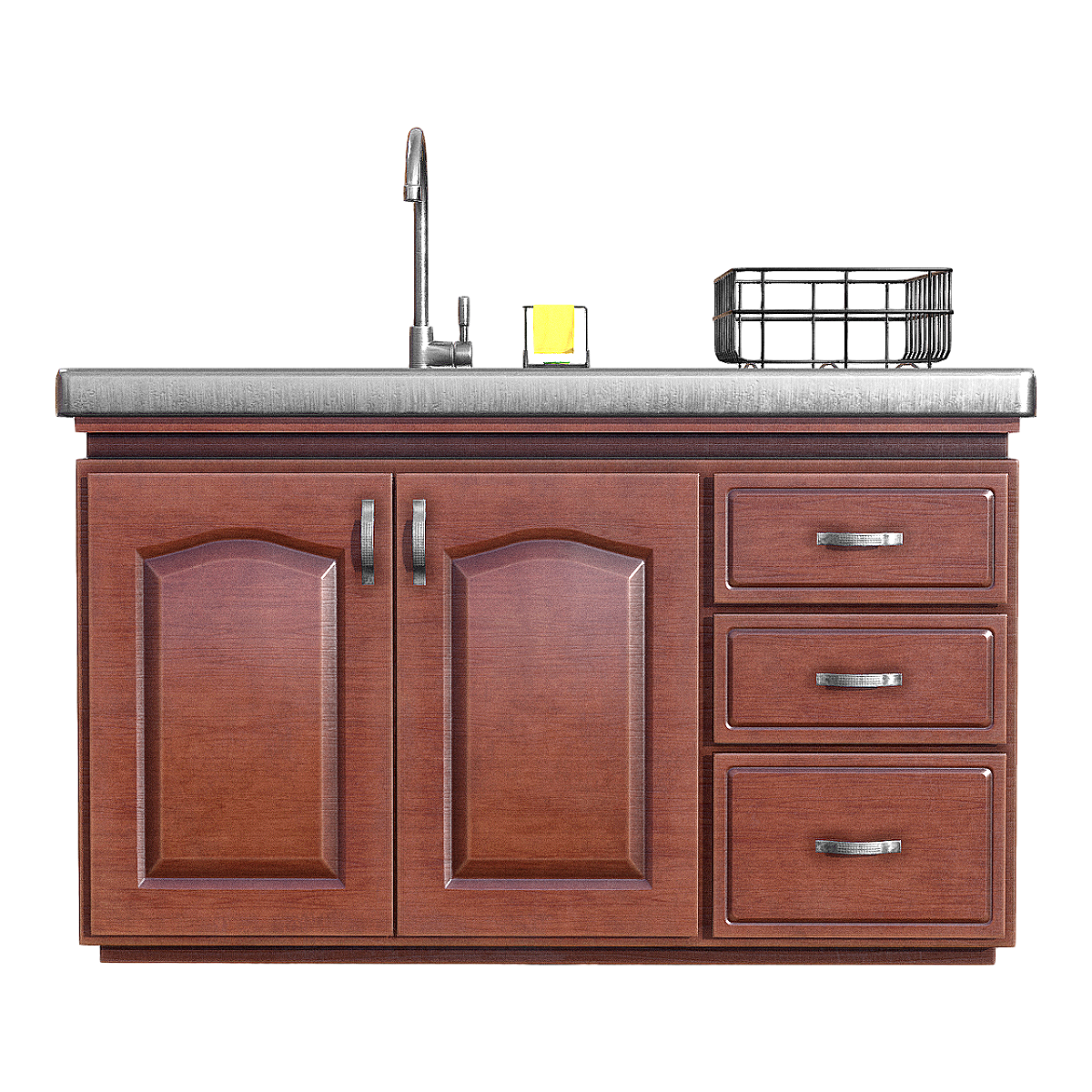 Old Vintage American Style Solid Wood Kitchen with Sink Cabinet Sink Cabinet