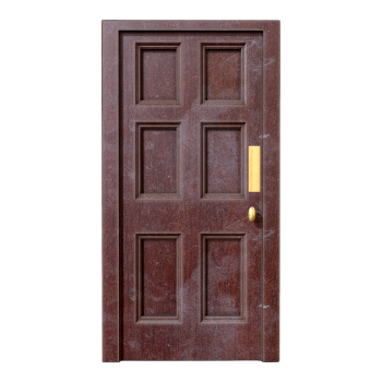Old retro American solid wood single door bedroom entrance door