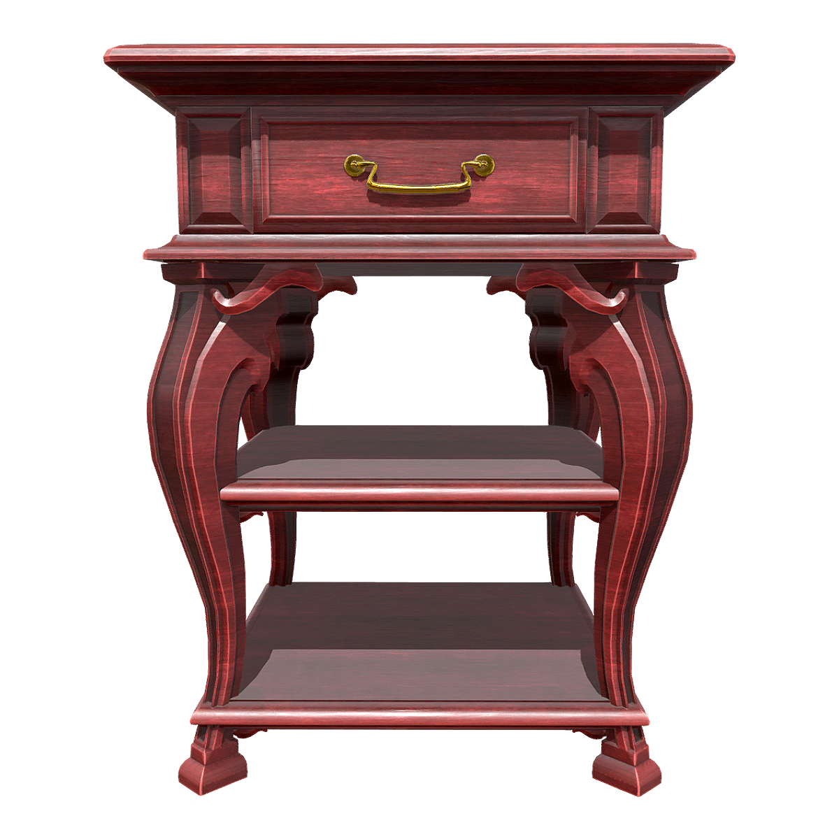 Retro European-style mahogany with drawer side table bedside table corner table