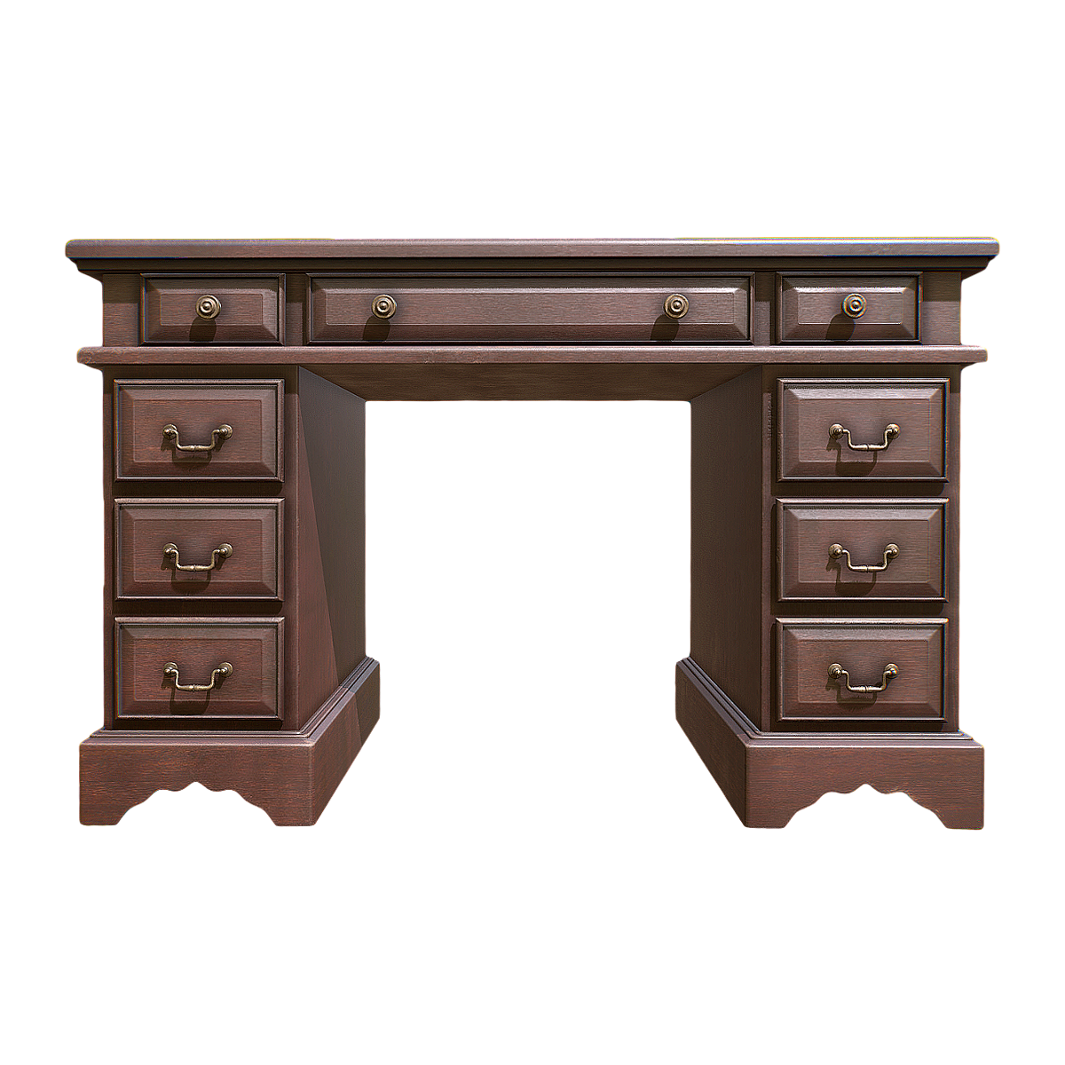 Vintage Old American Solid Wood Drawer Office Desk Study Desk