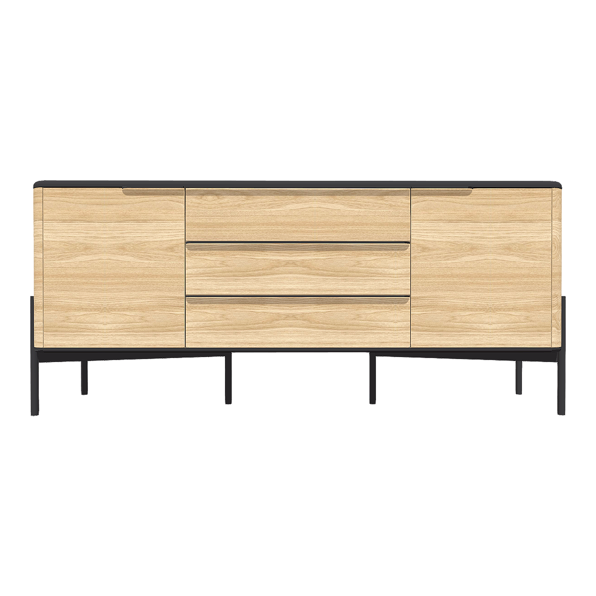 Minimalist Light Luxury Rounded Solid Wood TV Cabinet Entrance Storage Cabinet