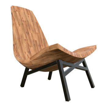 Modern Simple Nordic Antique Solid Wood Backrest Chair Iron Leisure Chair