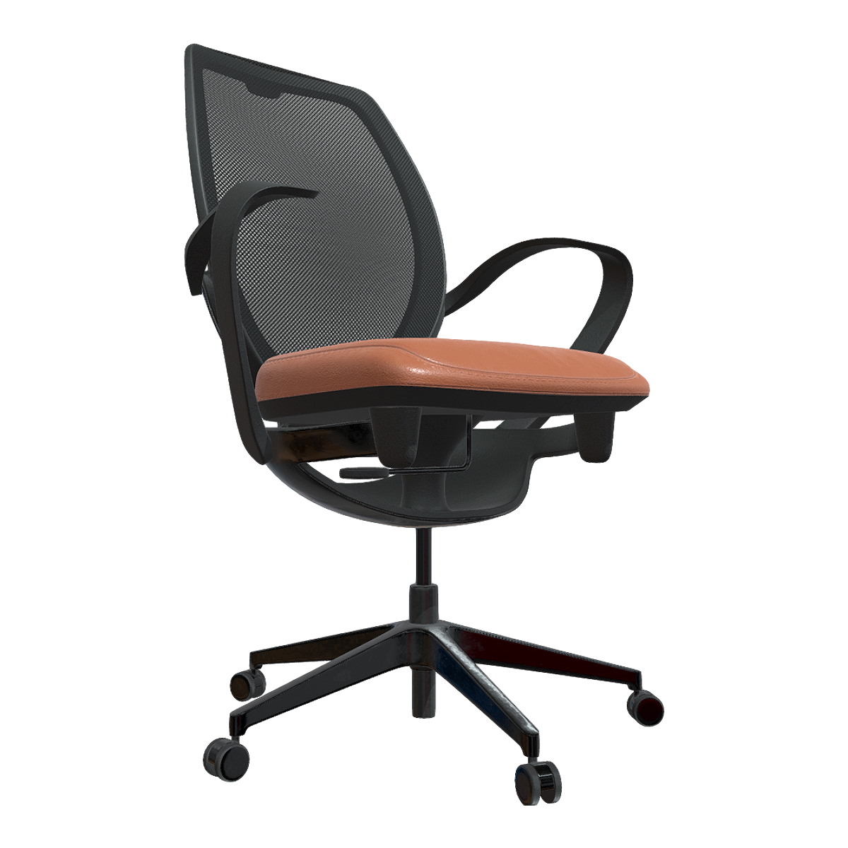 Modern Simple Casual Leather Soft Roller Office Chair Backrest Lifting Chair