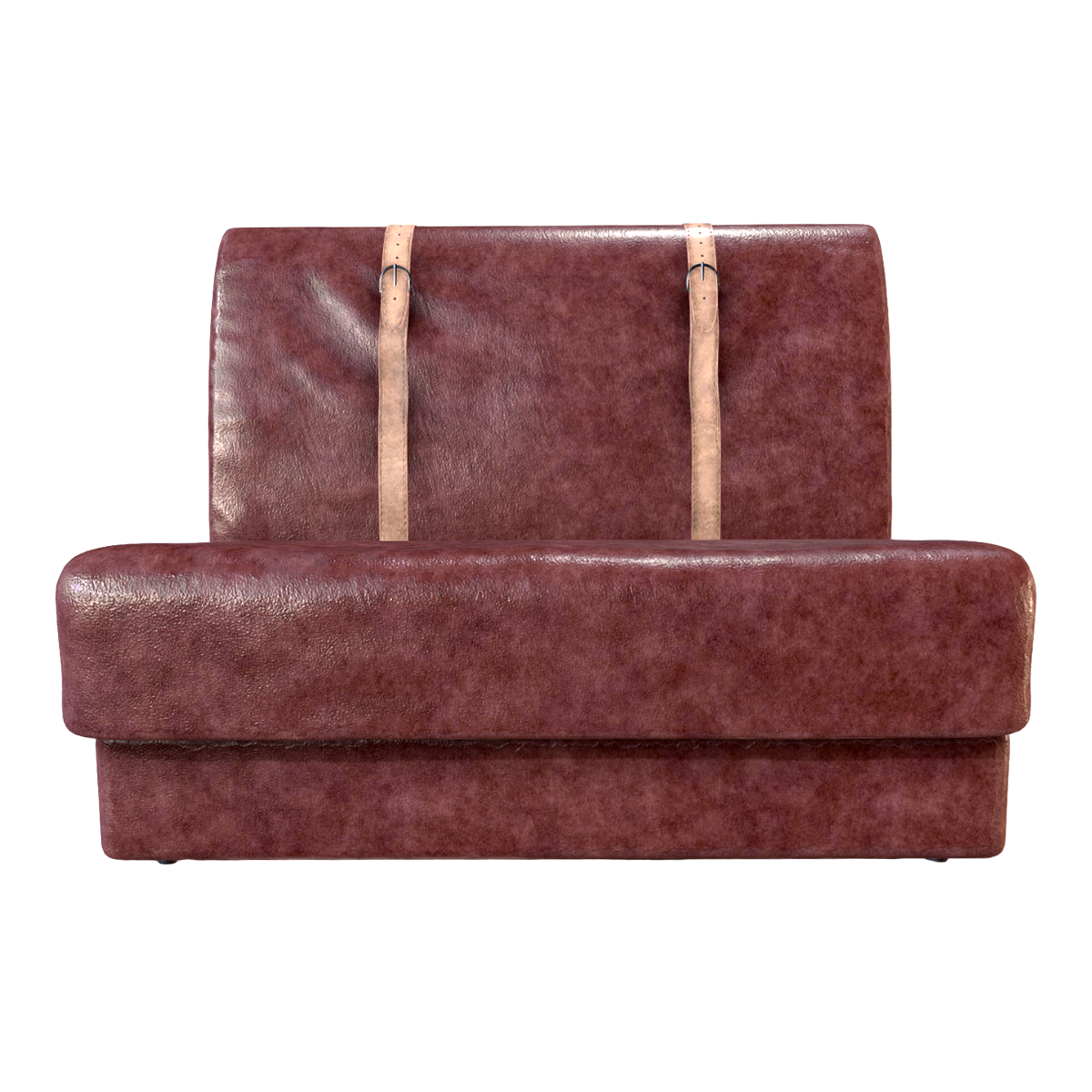 Vintage Distressed wine red Leather Soft Bag Single Sofa Chair