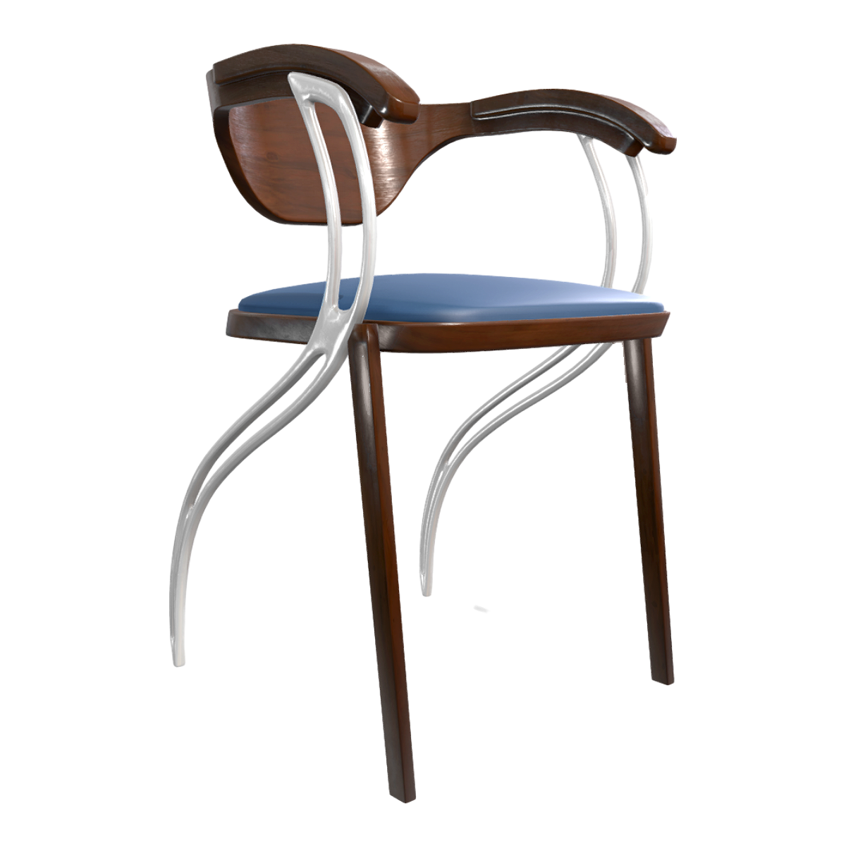 Design Sense Creative Modeling Solid Wood Backrest Chair Casual Dining Chair Coffee Hall Chair