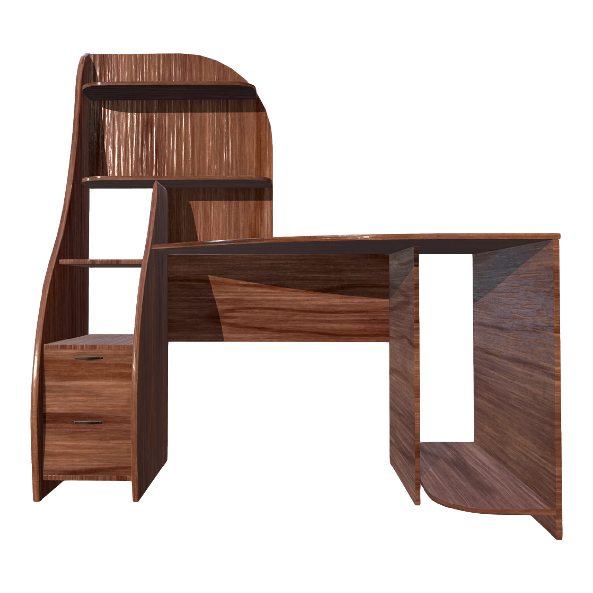 Modern Simple Solid Wood All-in-One Desk and Desk