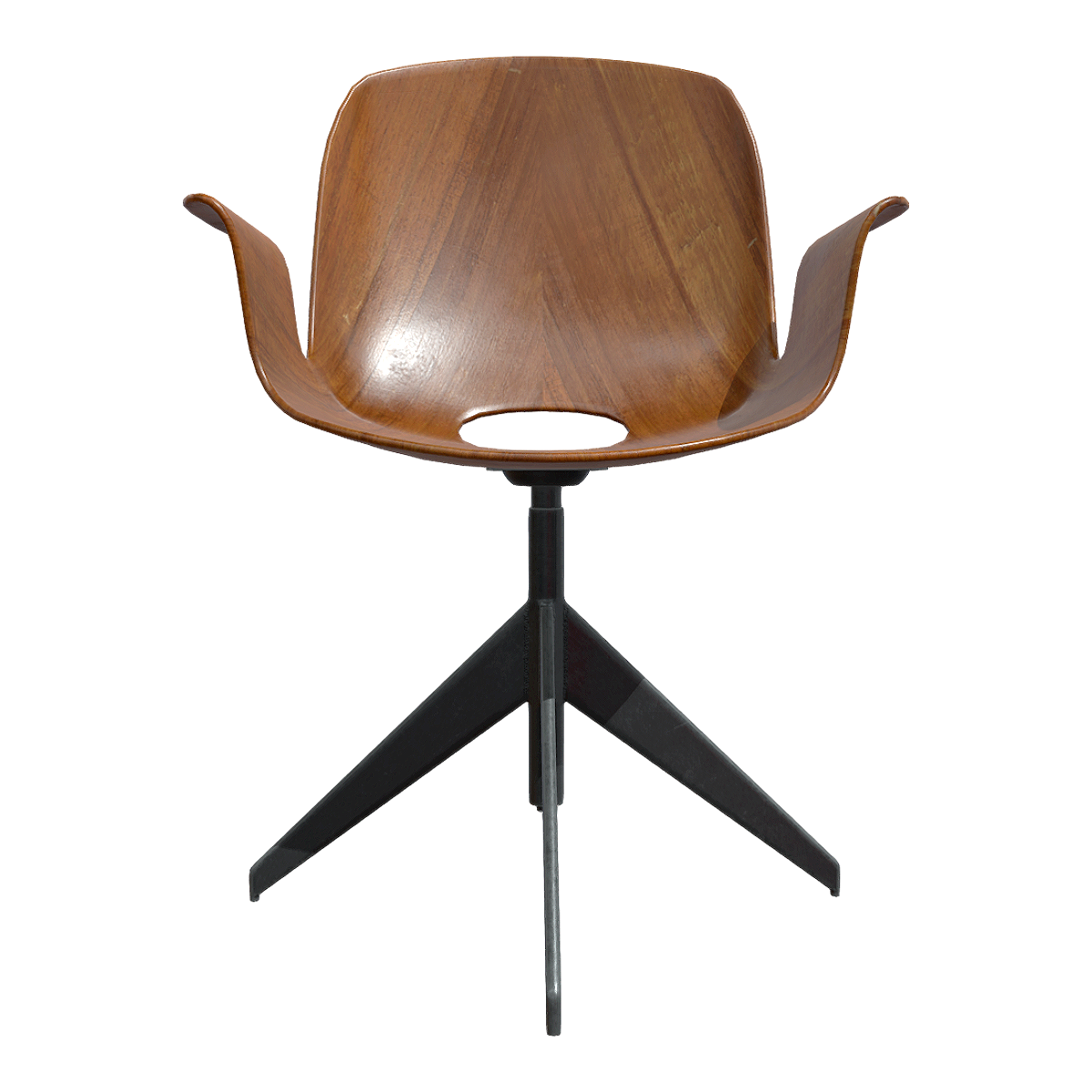 Modern Simple Light Luxury Italian Style Solid Wood Backrest Armchair Casual Dining Chair