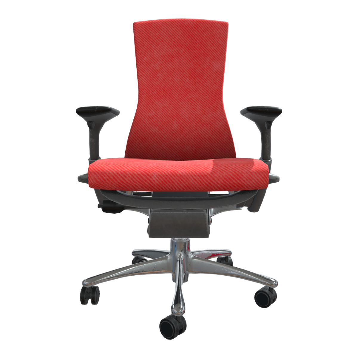 Old red fabric soft bag high back chair e-sports chair roller rotating computer chair