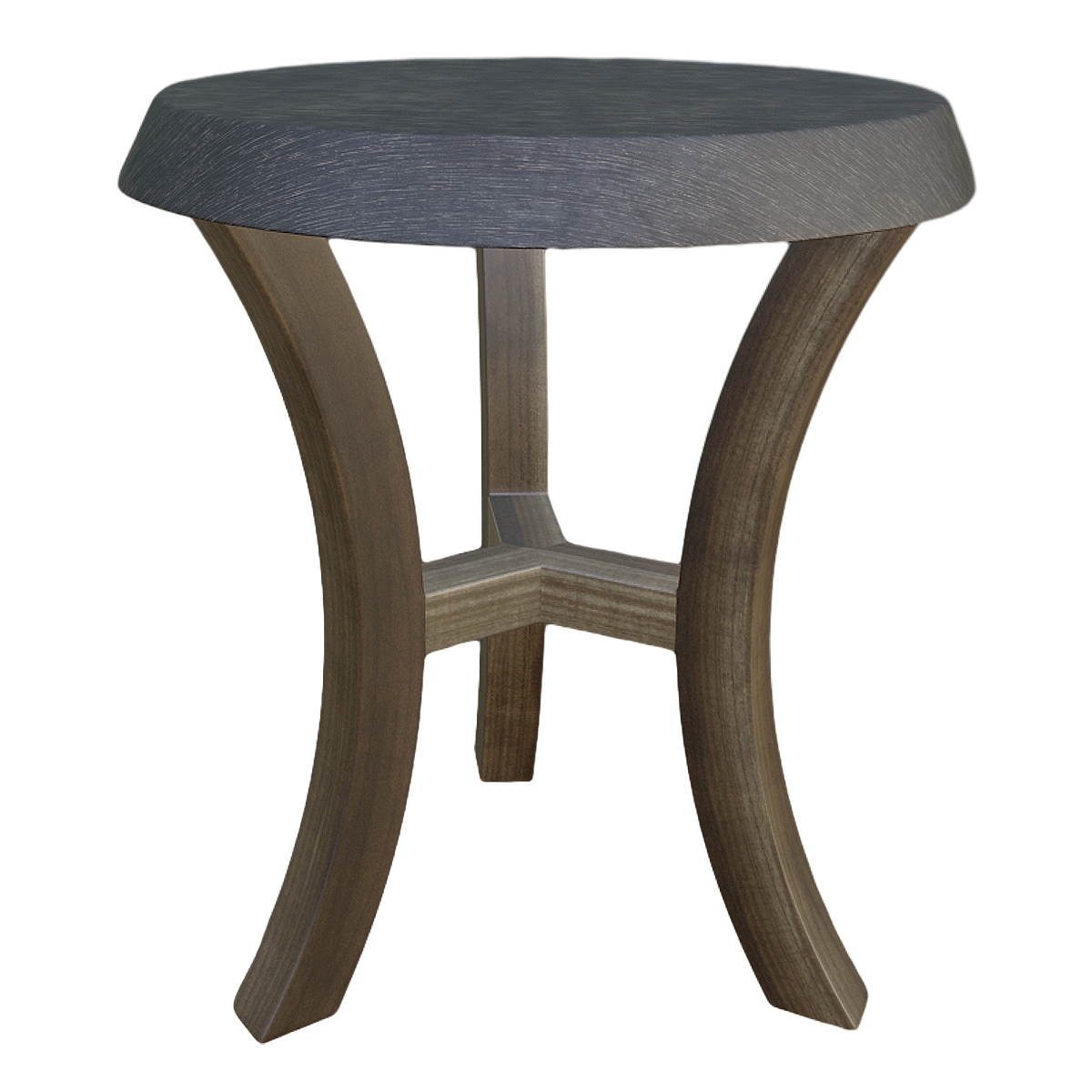 East Asian Style Modern Style Black Walnut Three-legged Round Stool