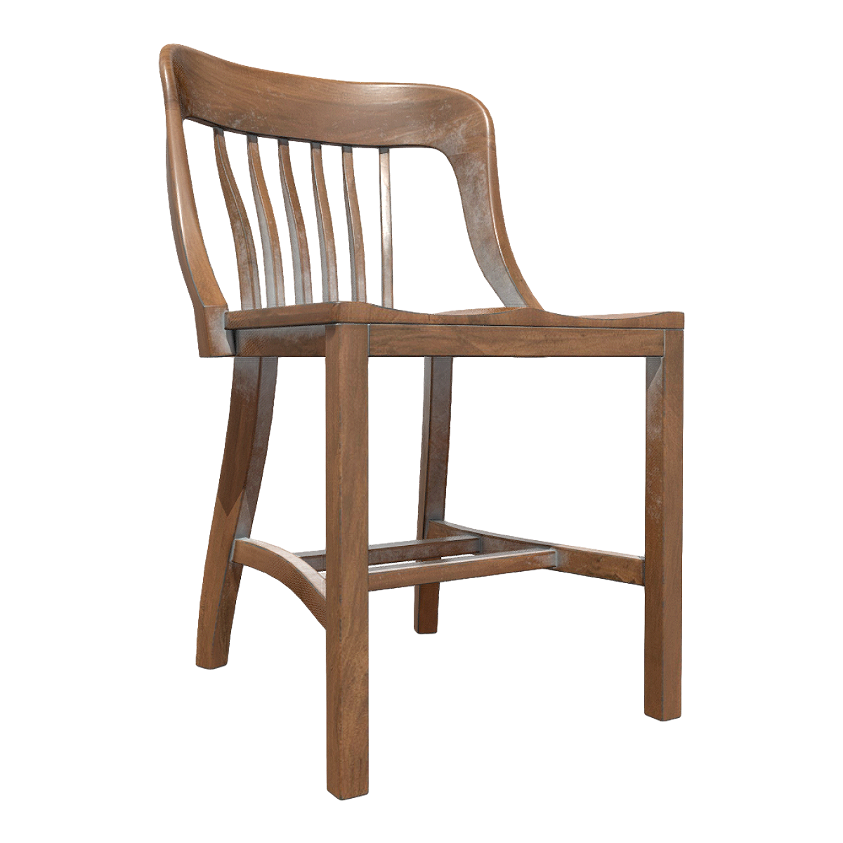 Vintage Simple Old Japanese Style Solid Wood Dining Chair Casual Backrest Chair