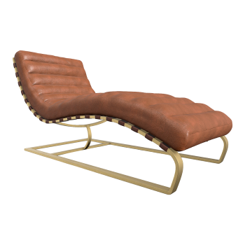 Oviedo Modern Antique Corbusier Brown Leather Soft Bag Lunch Break Leisure Sofa Recliner