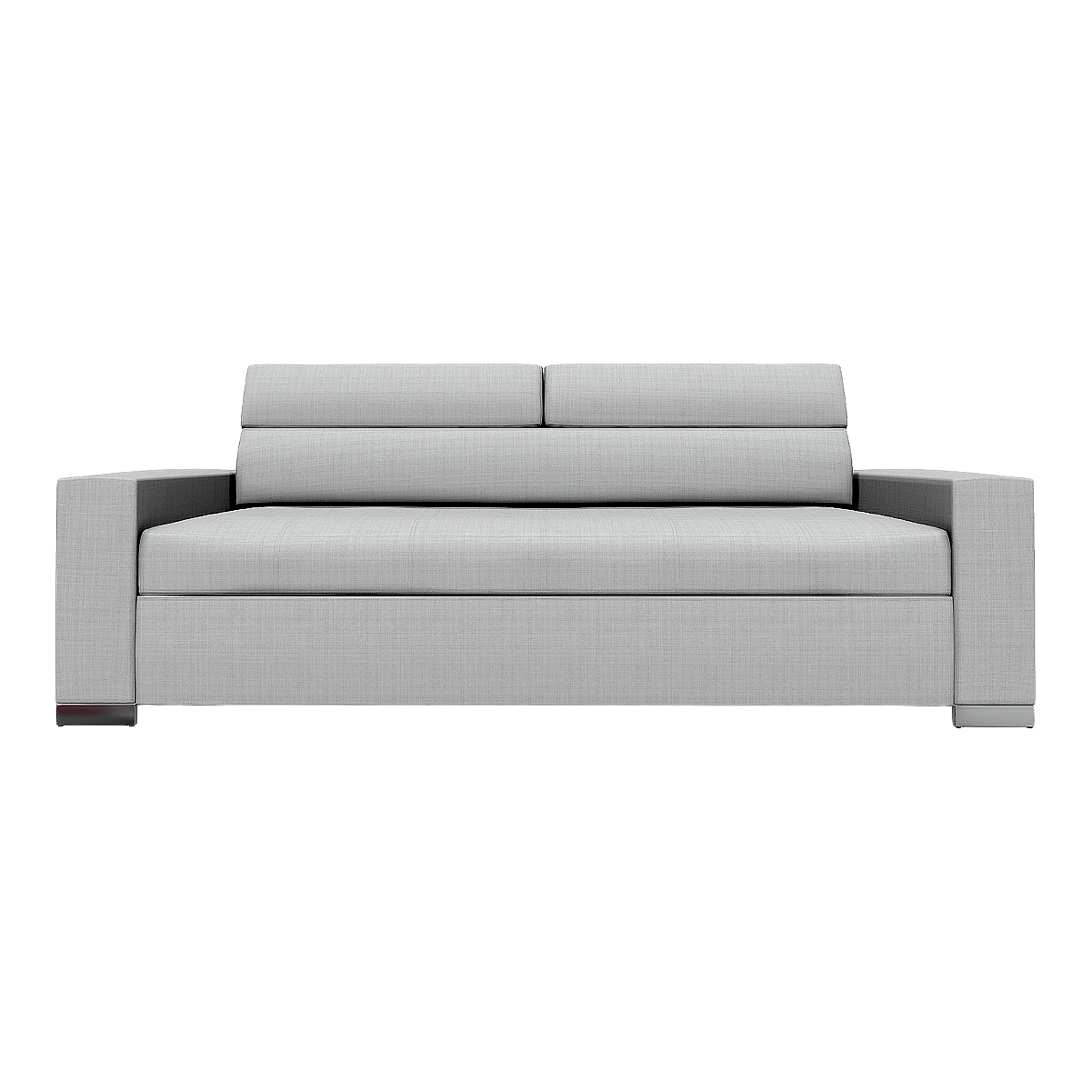 Modern Minimalist Nordic Style light gray Fabric Soft Bag Two-Person Straight Sofa