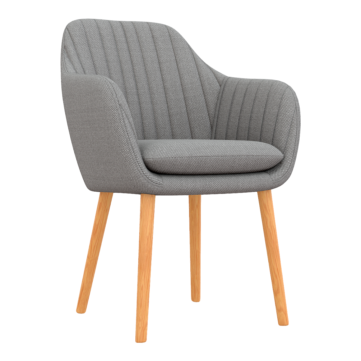 Modern Simple Nordic Style Grey Fabric Soft Bag Backrest Armchair Casual Cafe Dining Room Chair