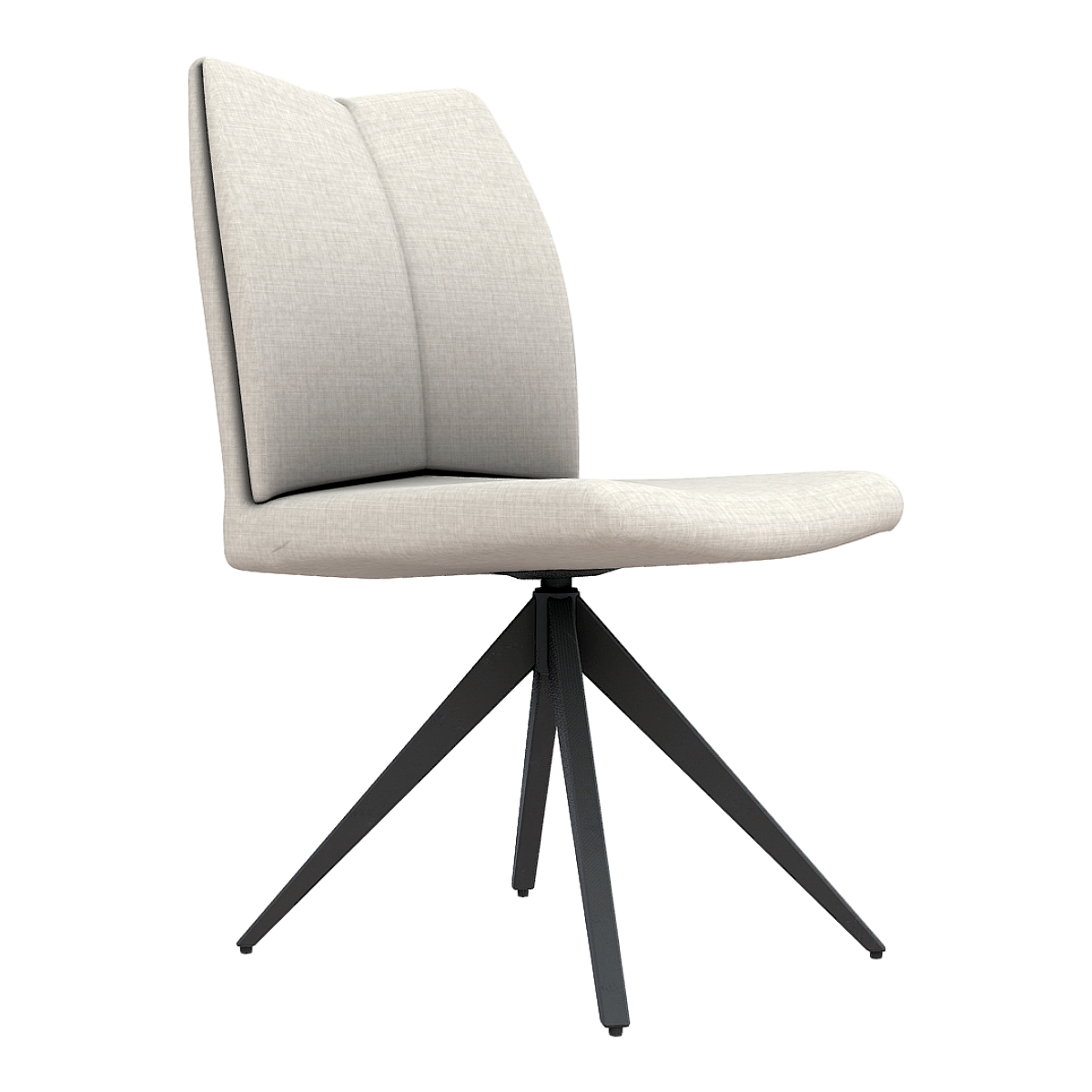 Modern Simple Nordic Ivory White Fabric Soft Bag Backrest Chair Office Computer Chair