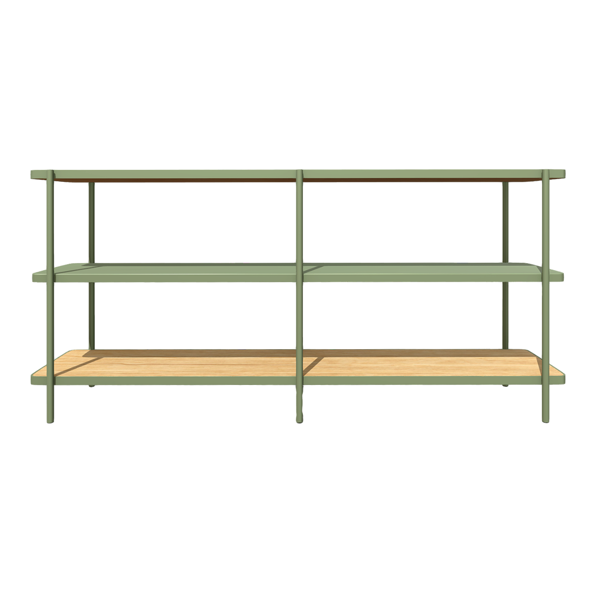 Modern Simple Nordic-style Green Solid Wood Three-layer Strip Storage Rack Wall Storage Rack Food Side Rack