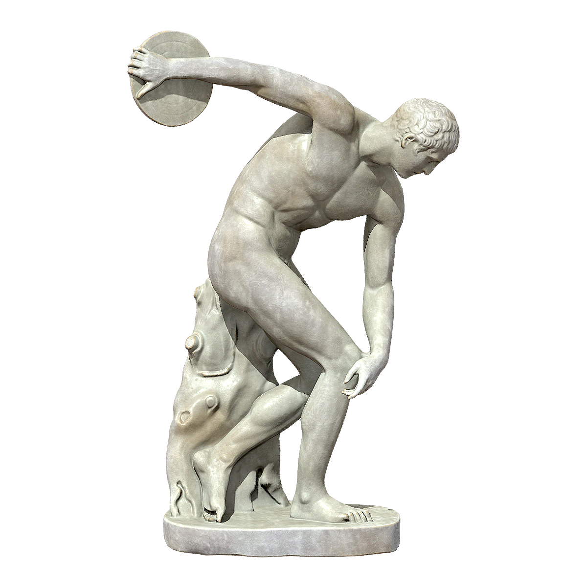 Replica of the discus thrower statue of the ancient Greek sculptor Milan Das