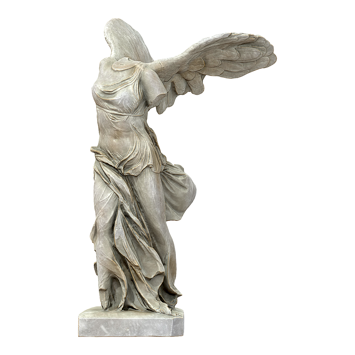 The statue of Milos, the goddess of victory, hidden in the Louvre, France.