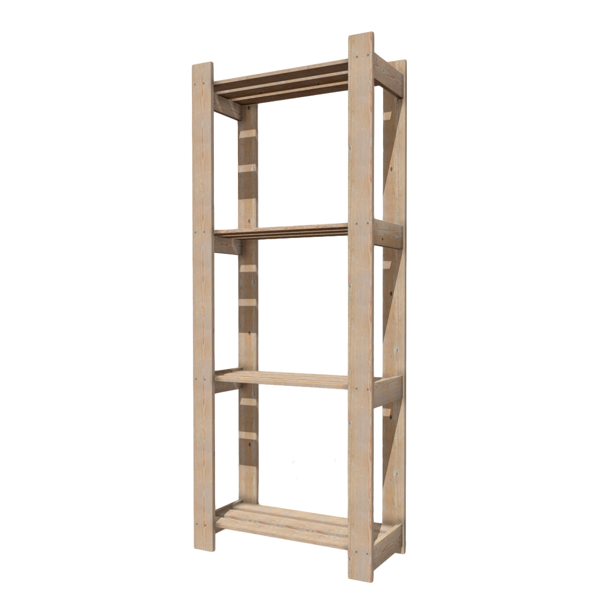 IKEA ALBERT series coniferous wood three-layer storage rack