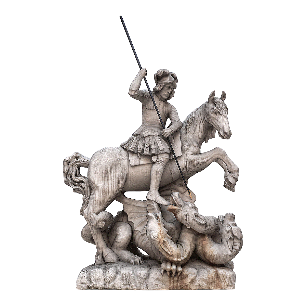 Saint George Dragon Slaying Sculpture