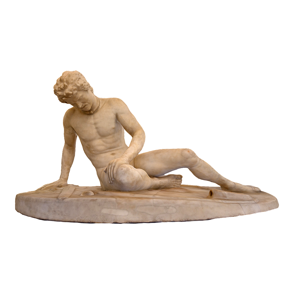 Marble statue of the dying Gauls in ancient Rome