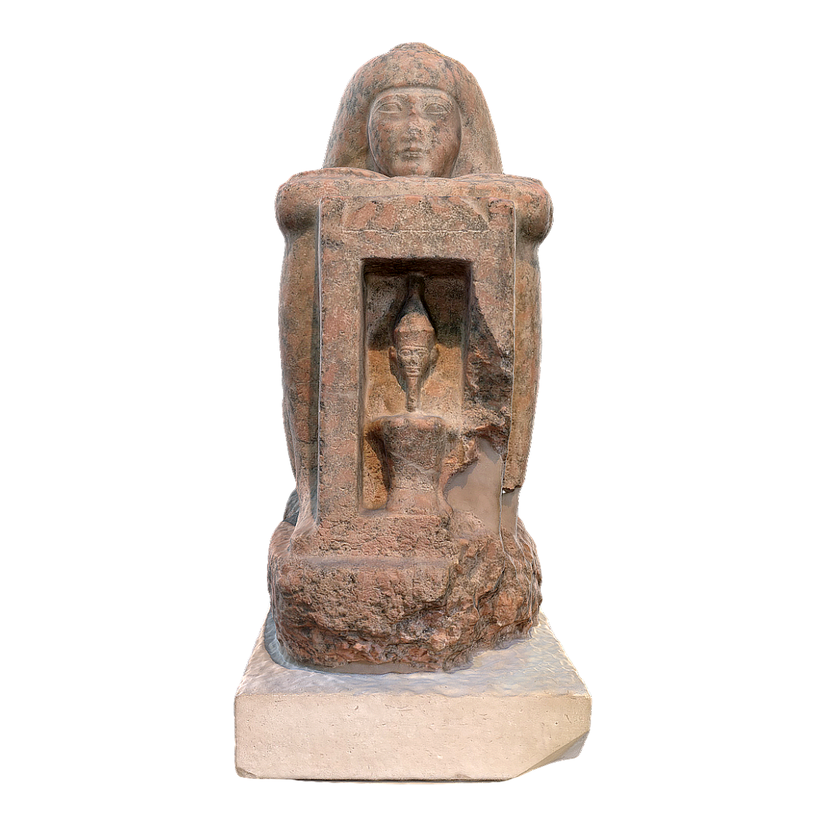 Pink granite statue of Ankhkirednefer in ancient Egypt