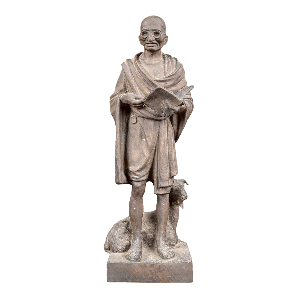 Statue of Gandhi and the Goat