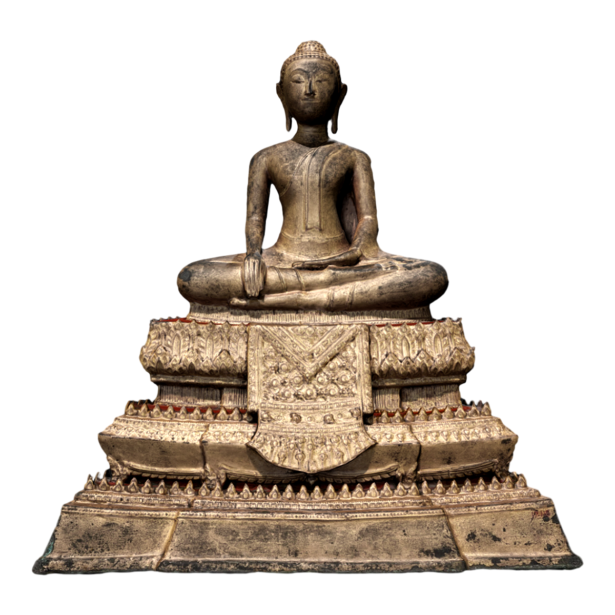 Buddha seated statue, produced in the late 19th century