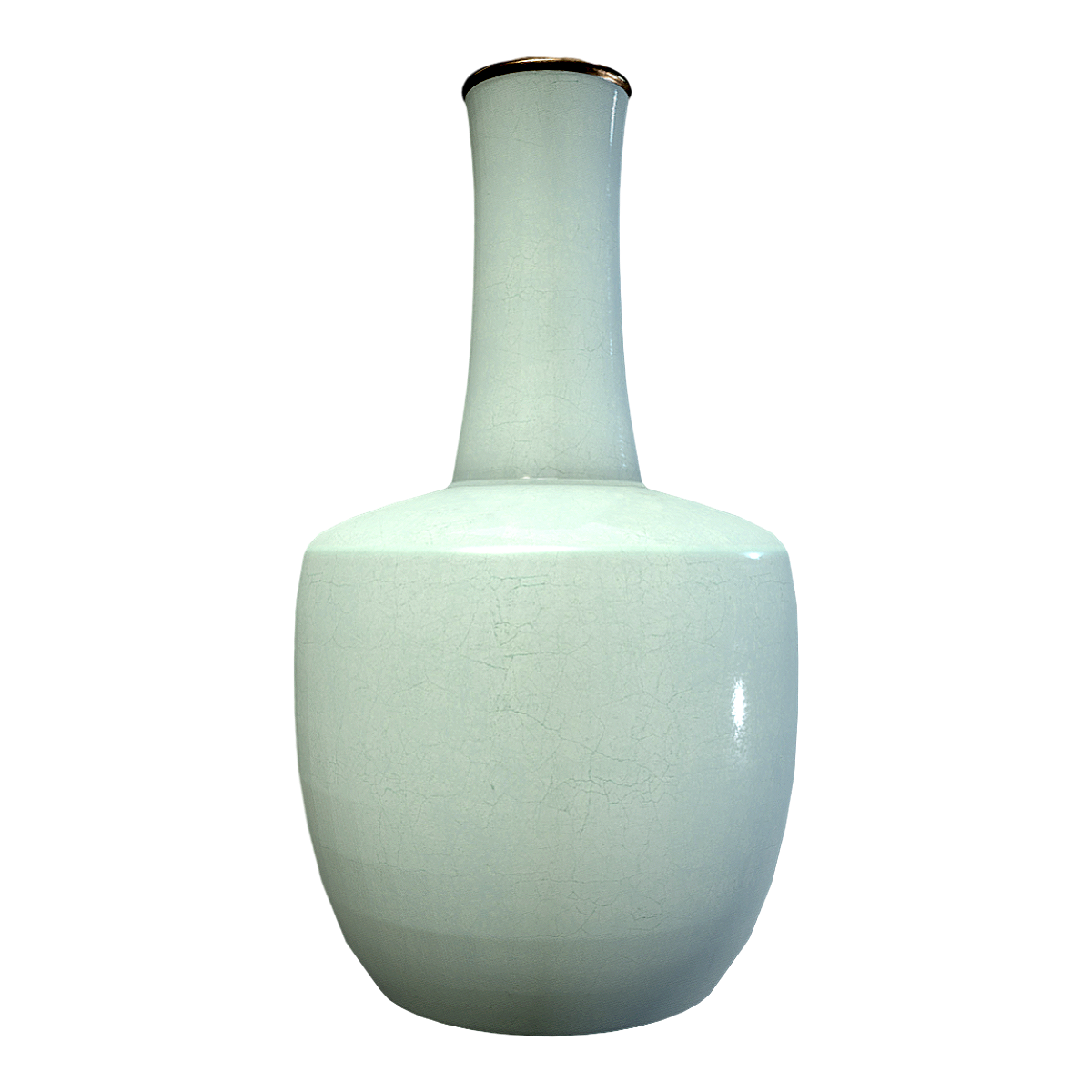 Song Dynasty Ru Kiln Fenghua Paper Hammer Bottle, housed in the National Palace Museum in Taipei