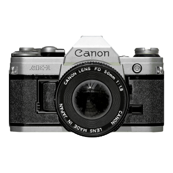 Canon AE-1 (35mm focal plane shutter DSLR camera)