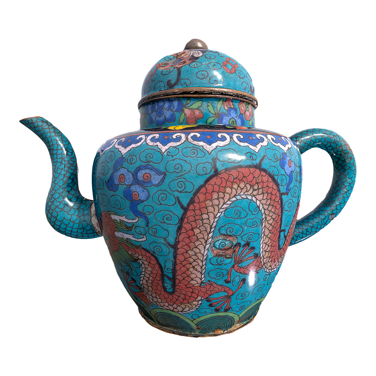 Cloisonn é teapot from the late Qing Dynasty