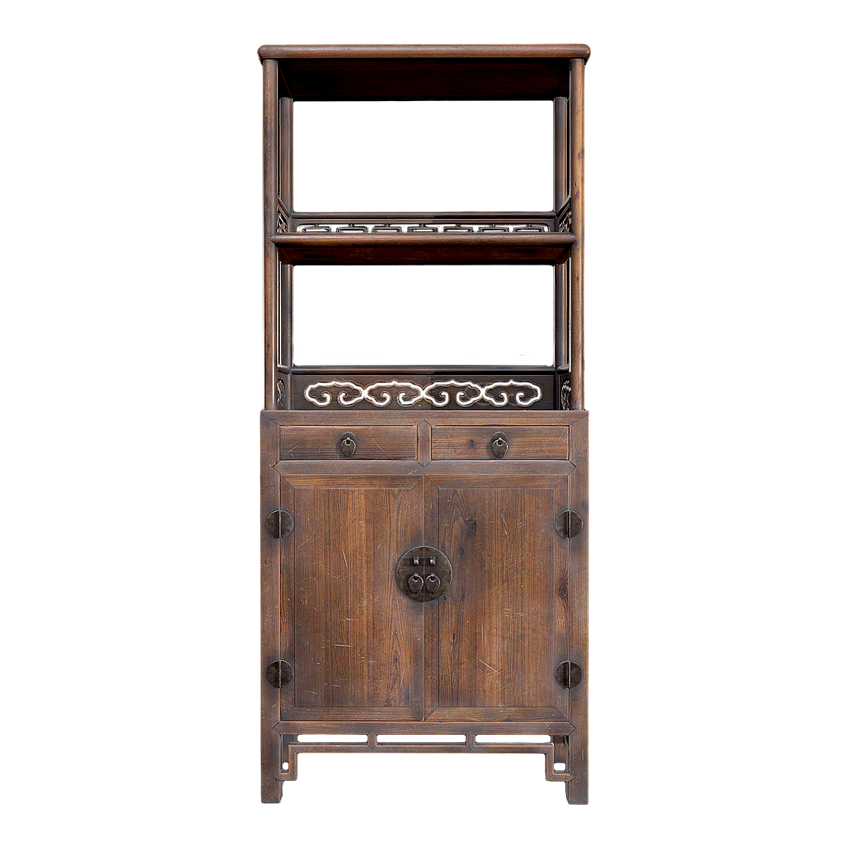 Vintage Chinese style solid wood cabinet wall panel storage cabinet