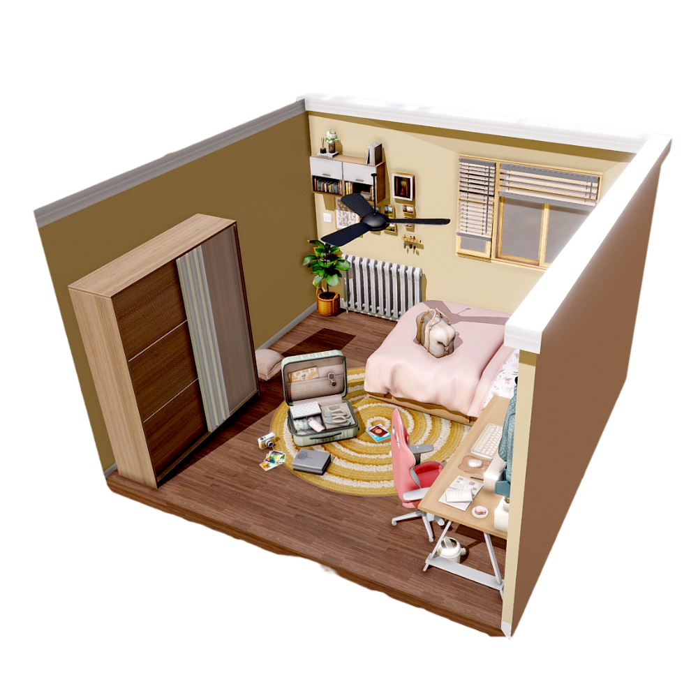 Bedroom 3D Scene
