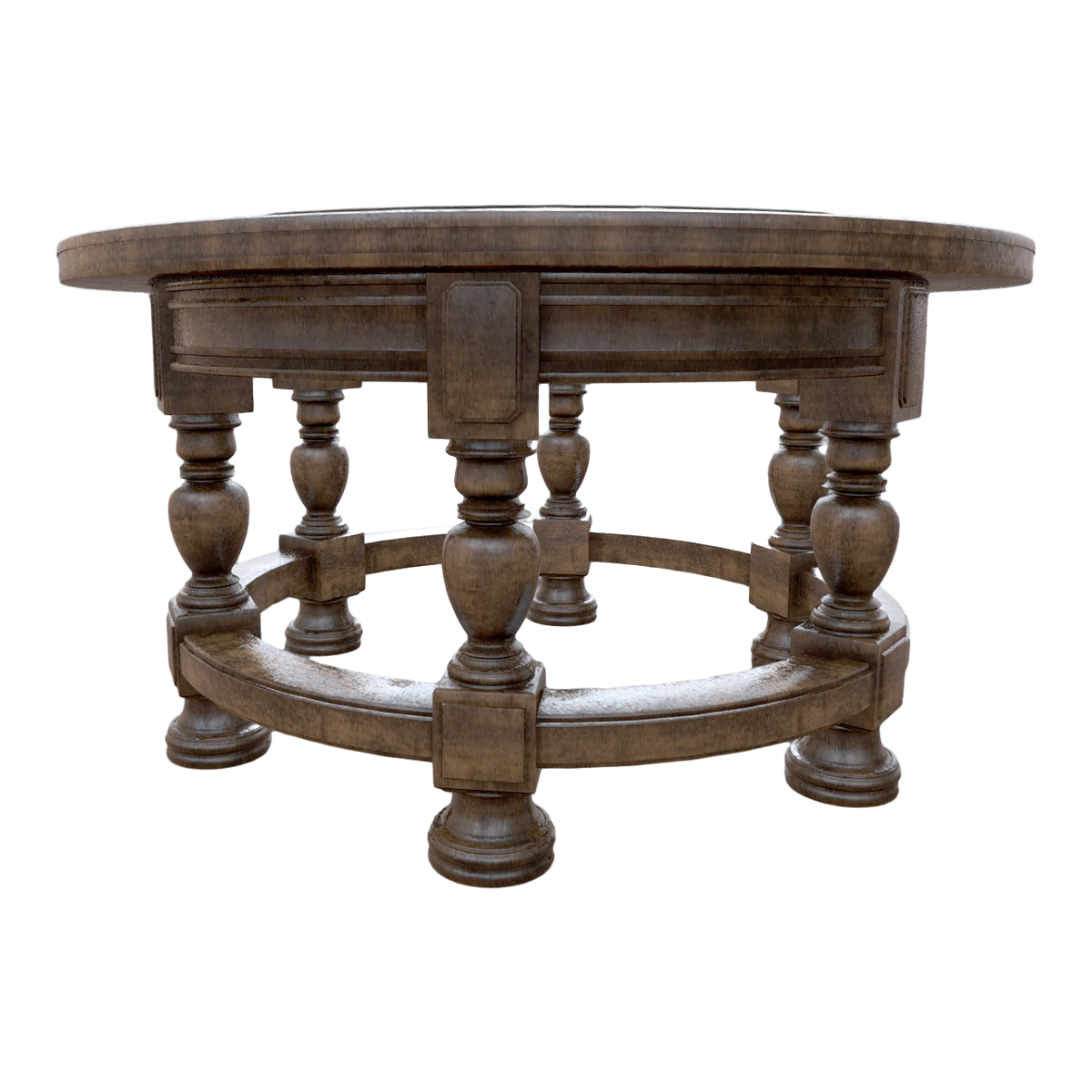 European-style marble solid wood small coffee table tea table round table