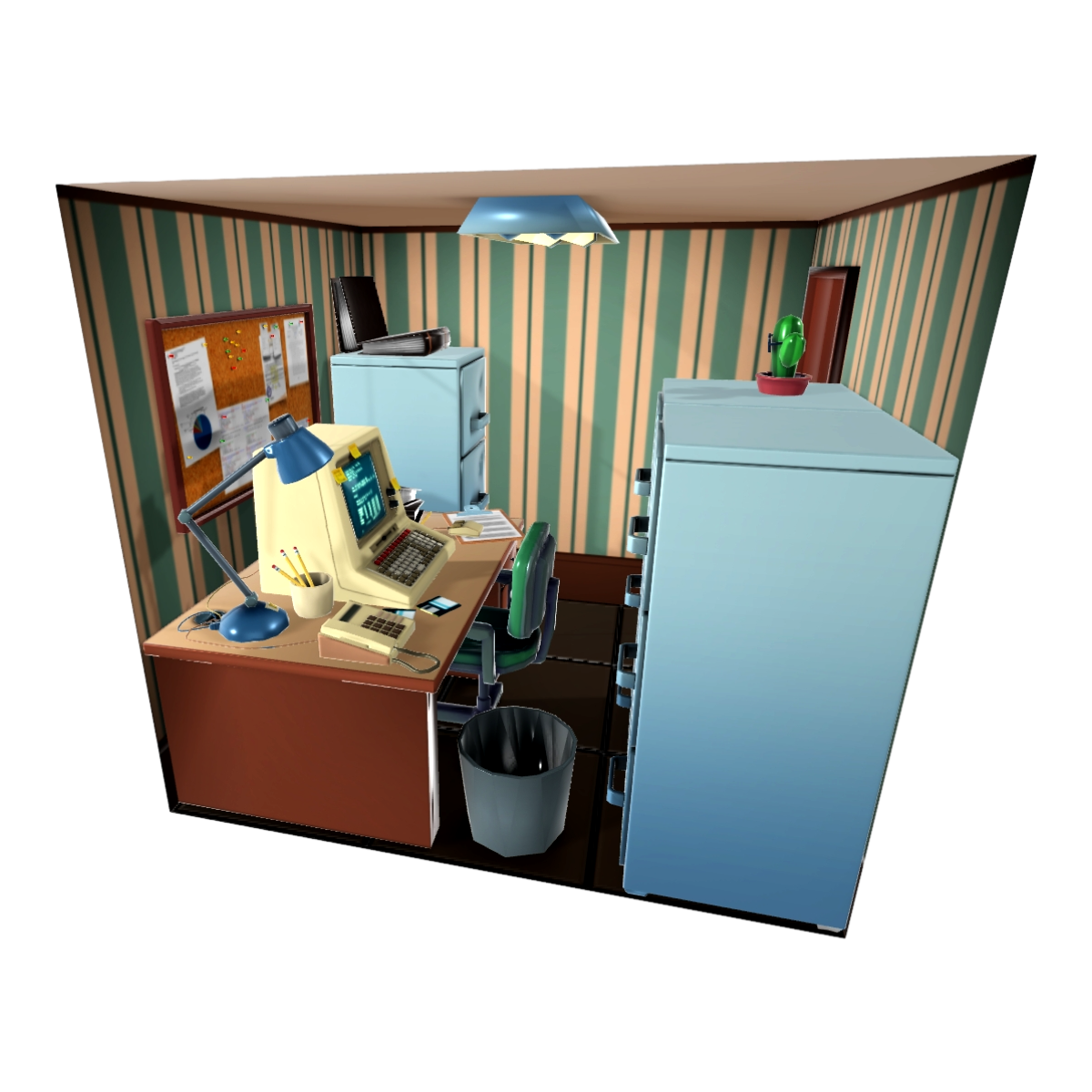 A small office in the 1980 s.