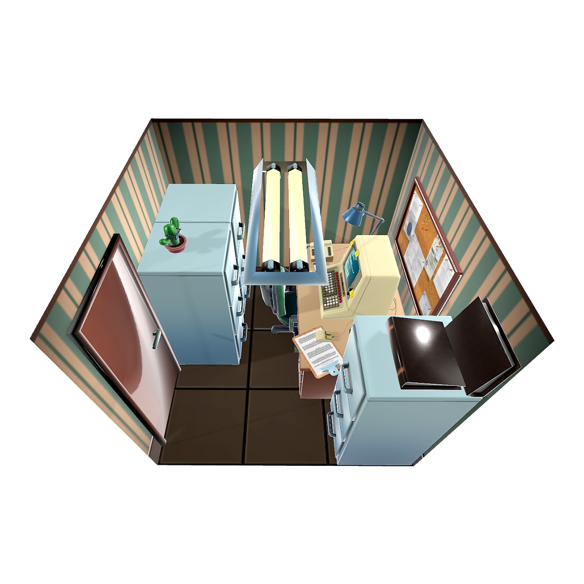 A small office in the 1980 s.