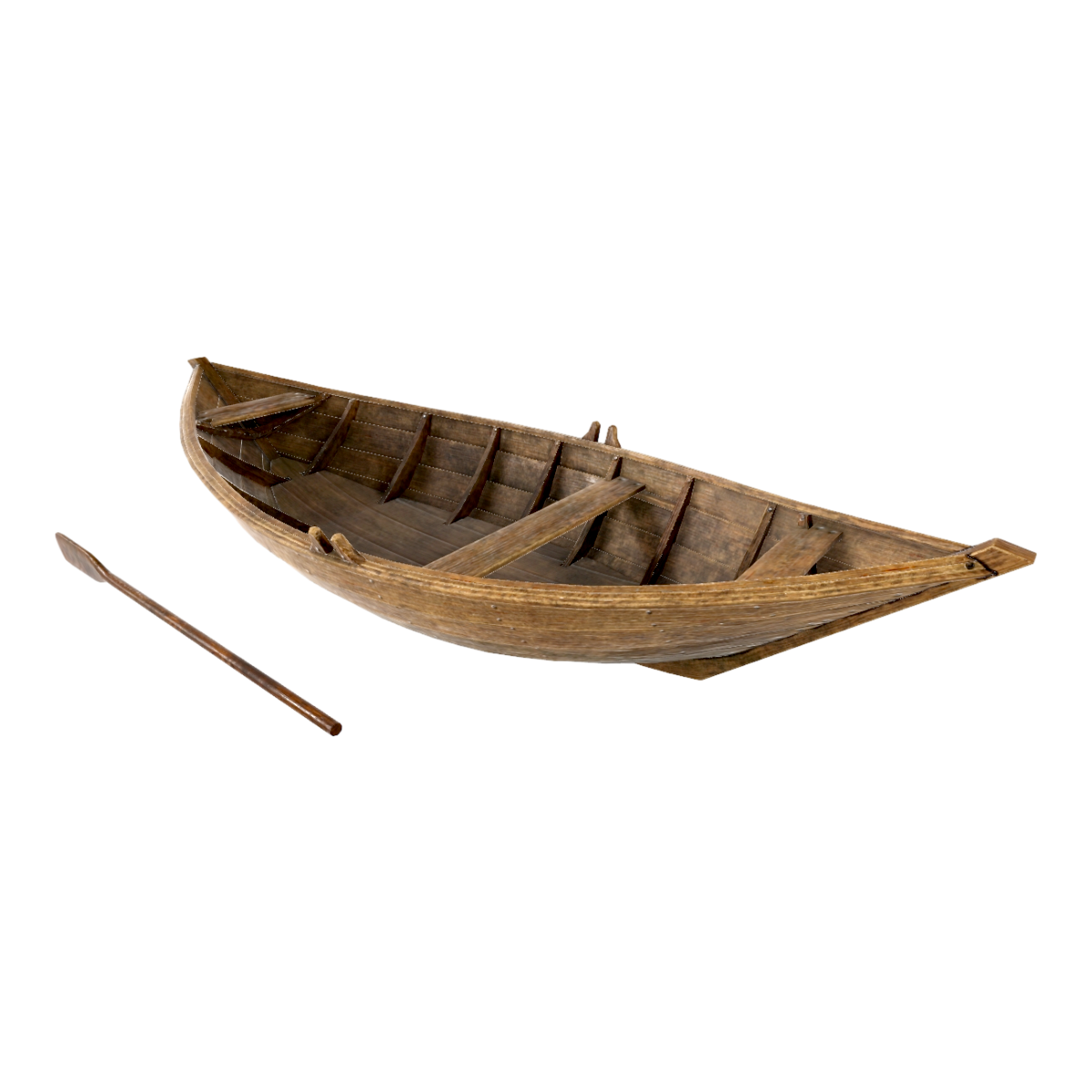 Wooden rowing boat