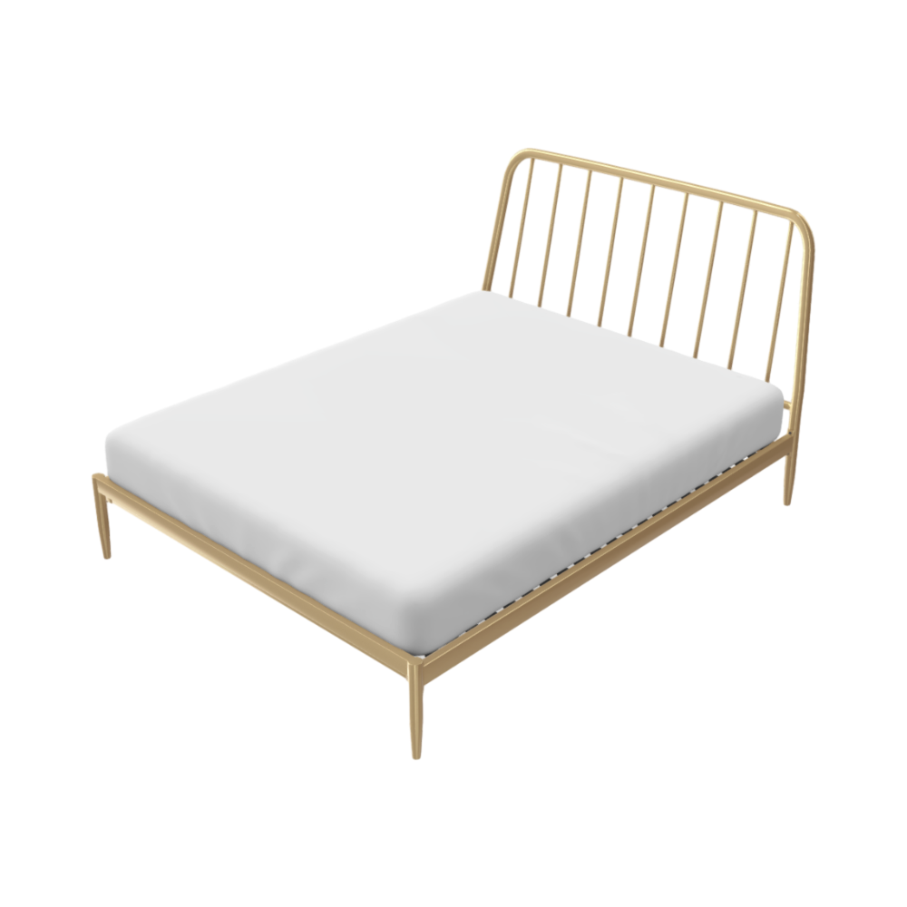 Italian Modern Simple Double Bed Metal Bed