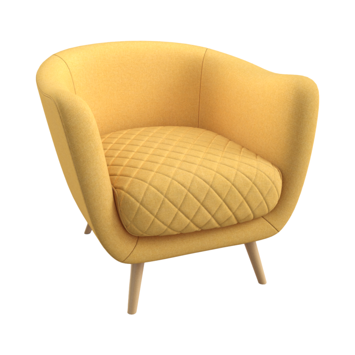 Single Fabric Backrest Chair Sofa