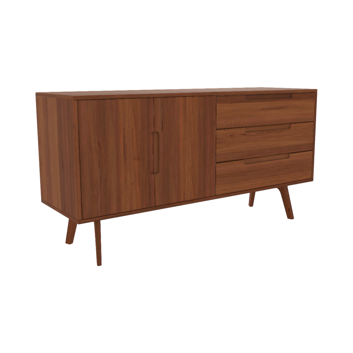 Nordic Modern Black Walnut Solid Wood Cabinet