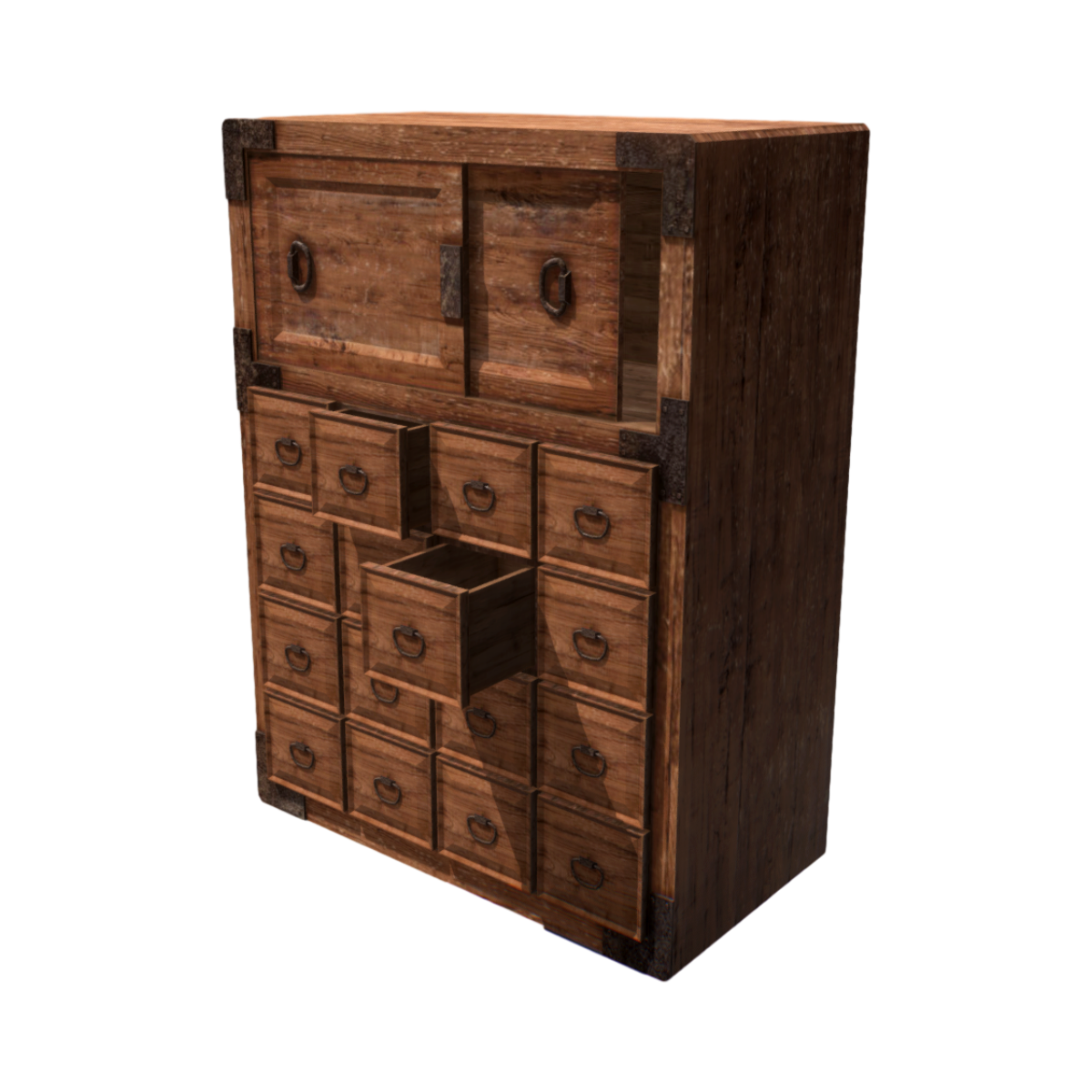 Chinese-style multi-compartment storage cabinet