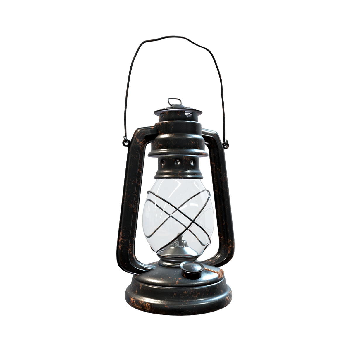 Retro nostalgic portable fuel lamp