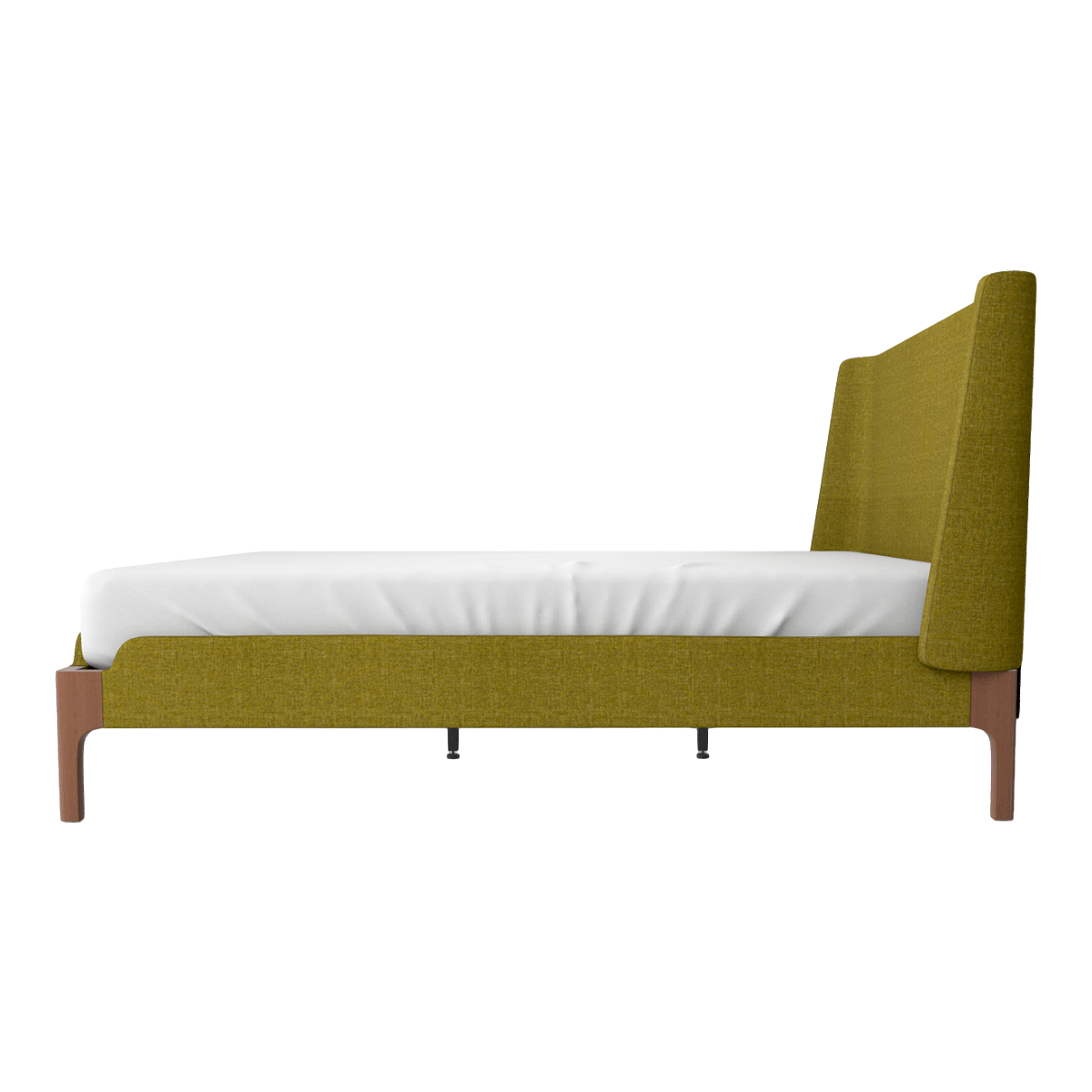 Japanese Oak Simple Double Bed for Small Apartment