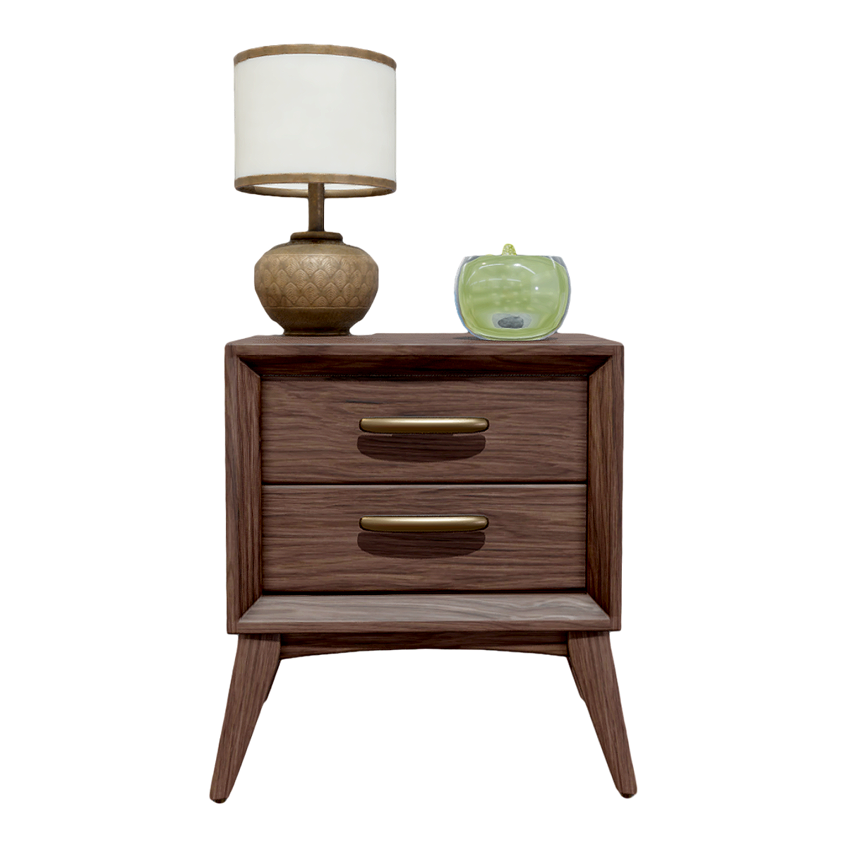 New Chinese Style Solid Wood Bedside Table with Drawer Storage Cabinet
