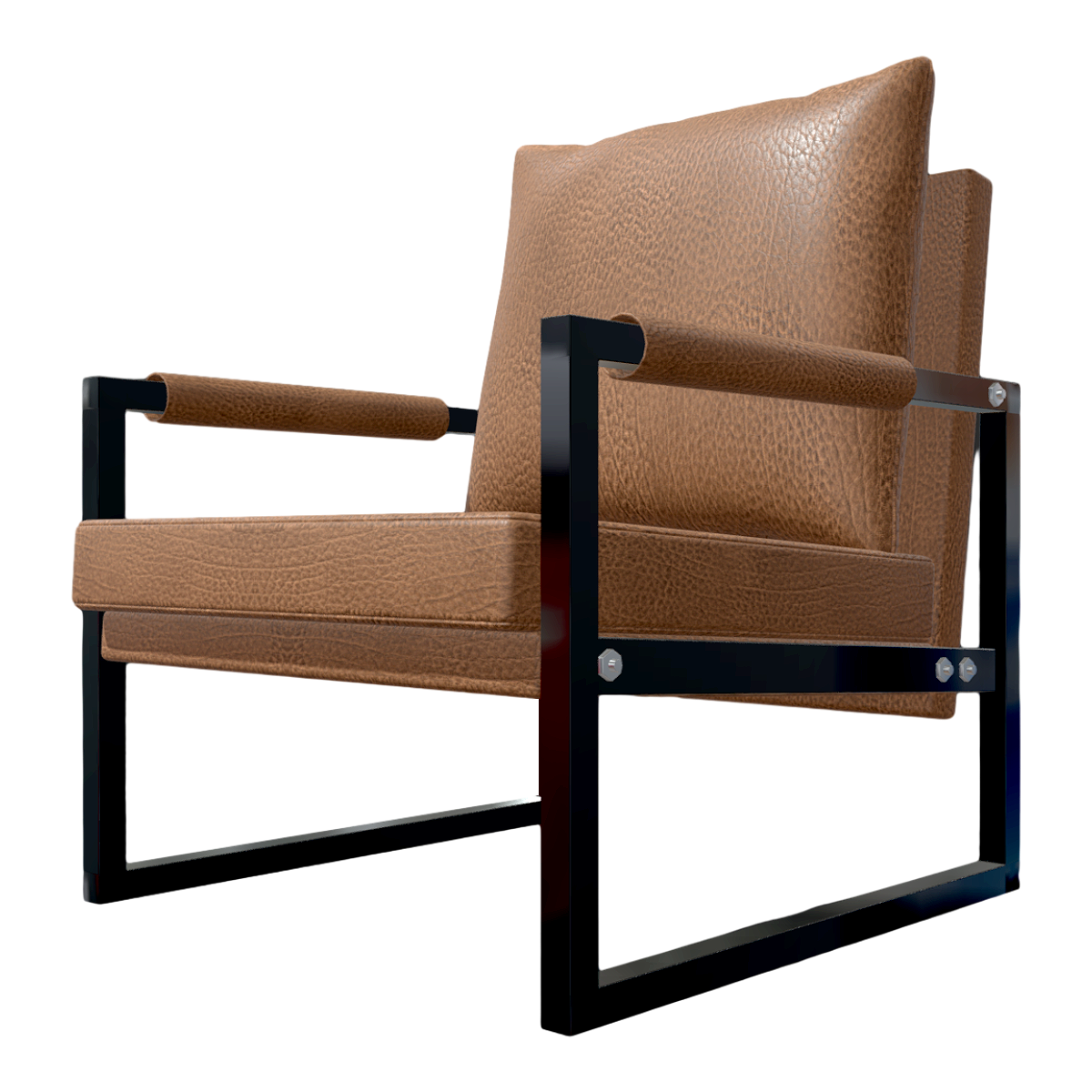 Italian Minimalist Iron Steel Frame Sofa Chair Cafe Single Reception Chair