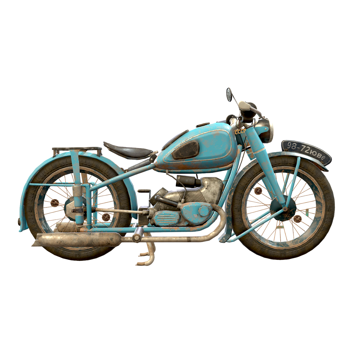 BMW BMW Retro Blue Motorcycle