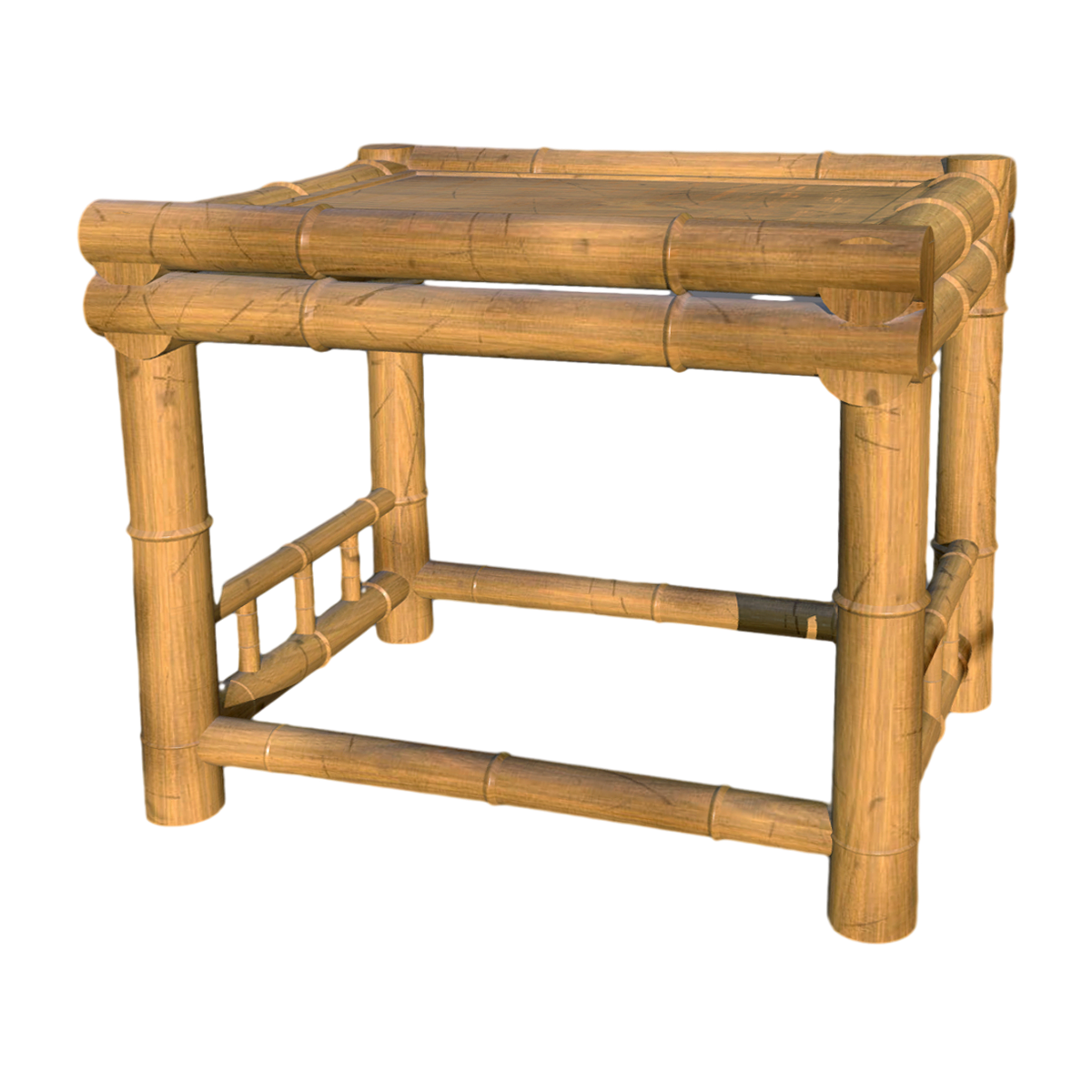 Vintage courtyard bamboo table