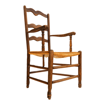 An old wooden chair.