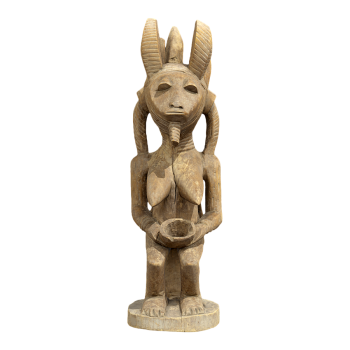 African wood carving "A woman carrying a child"