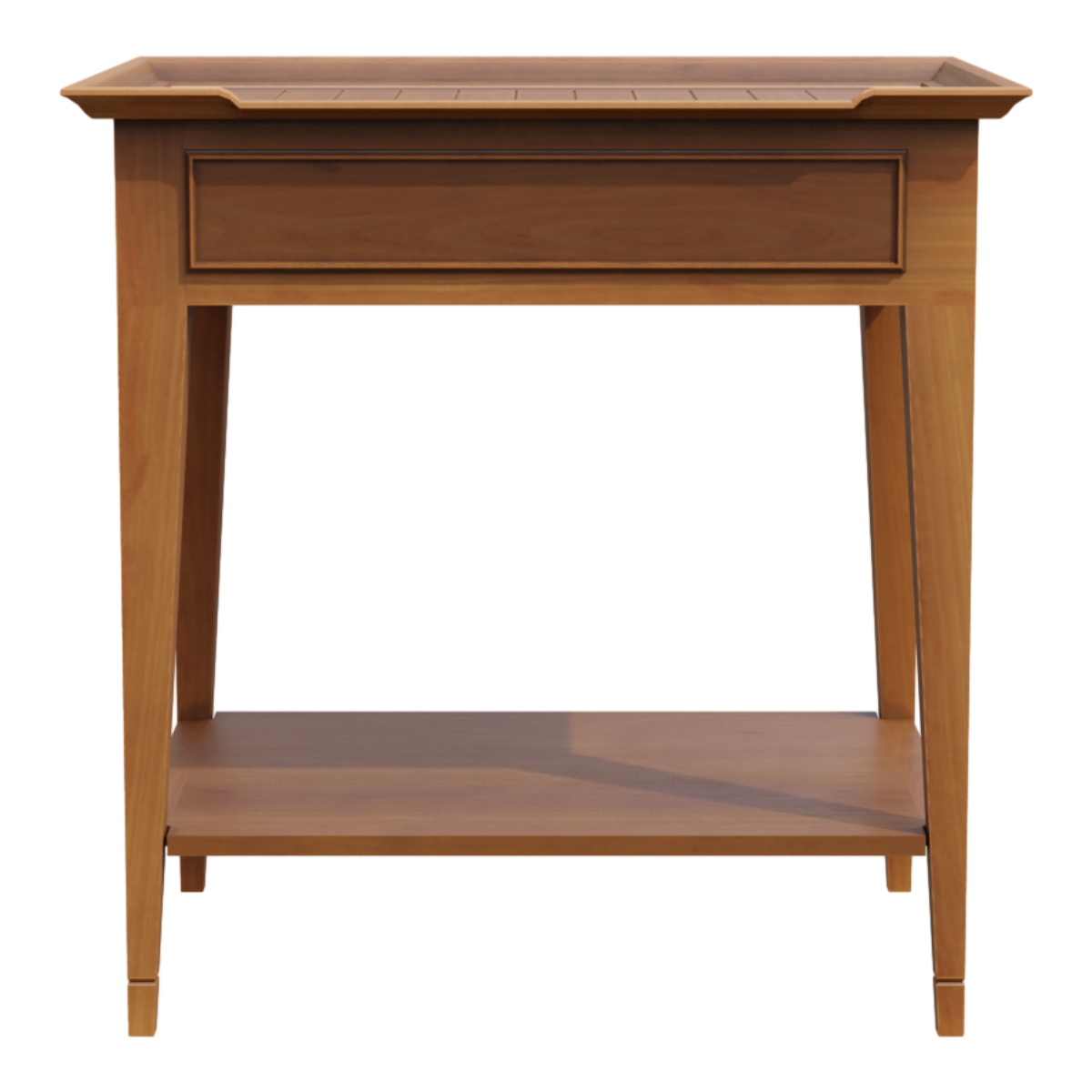 Solid wood square table with drawers, coffee table, square table