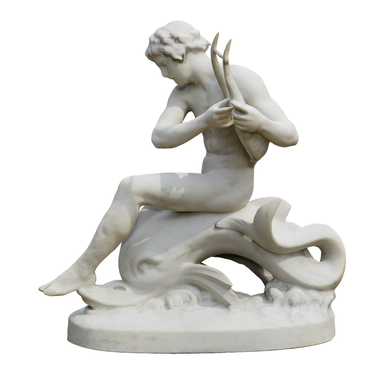 Paris Luxembourg Park "Arion assis sur un Dauphin" Arion sitting on a dolphin